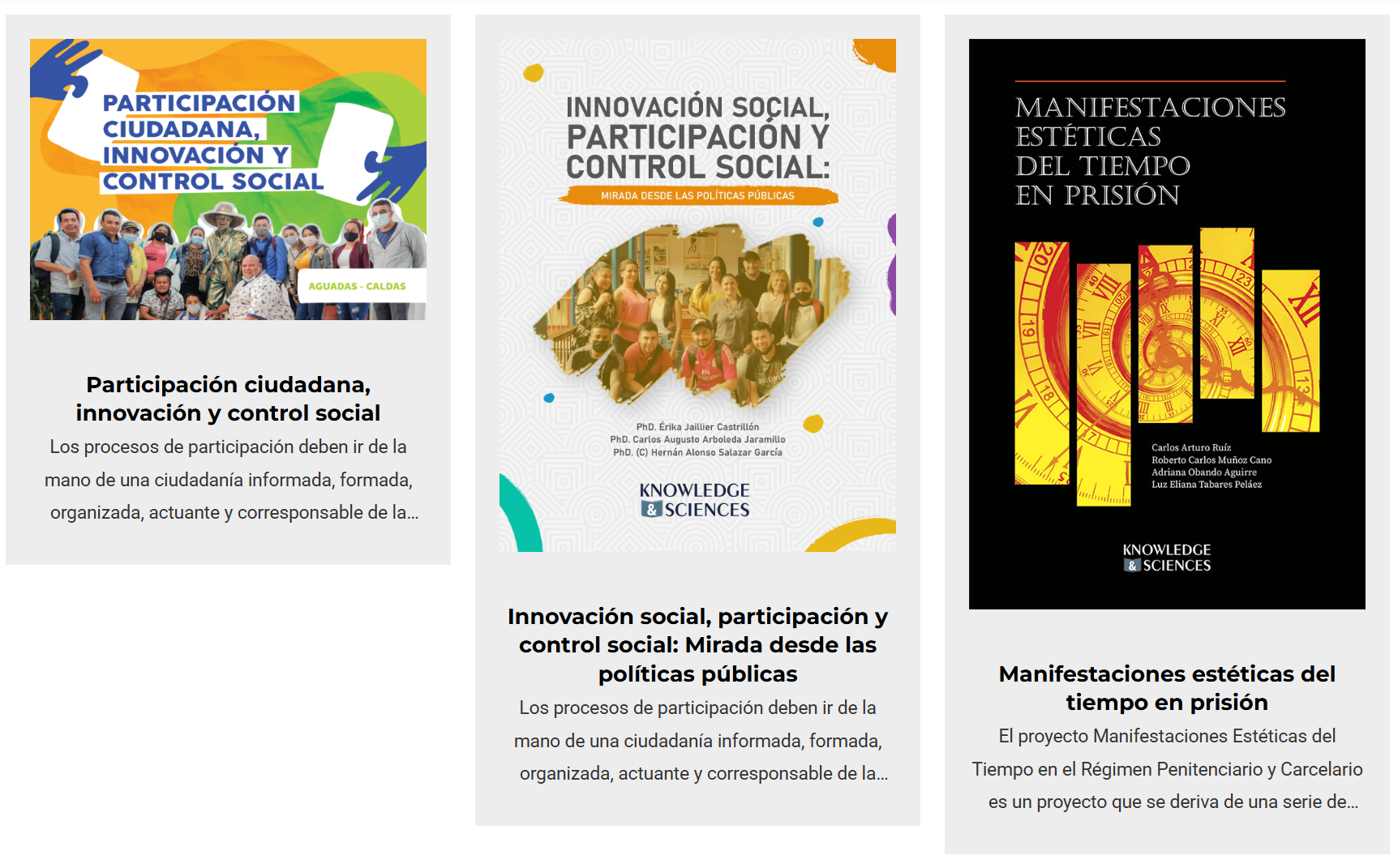 Muestra de Portadas del Catálogo de Innovación Social